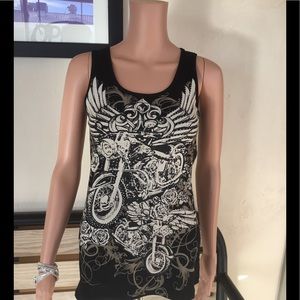 Tank Top Motorcycle and Wings